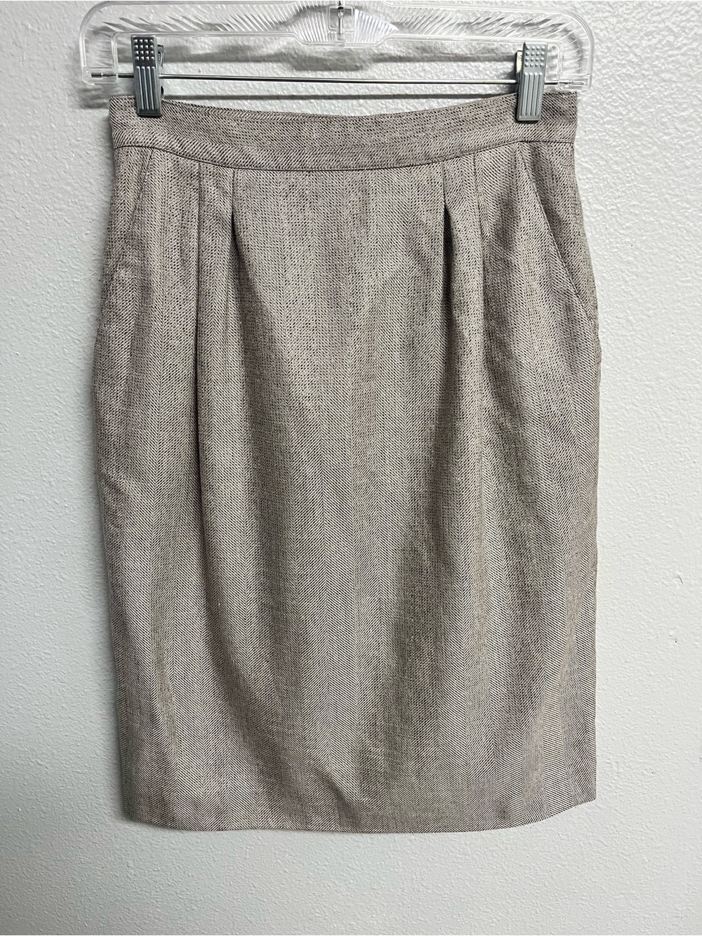 Liz Claiborne Vintage Knit Neutral Pencil Skirt Business Office